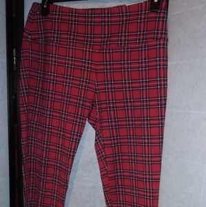 Red Plaid Leggings (brand new)